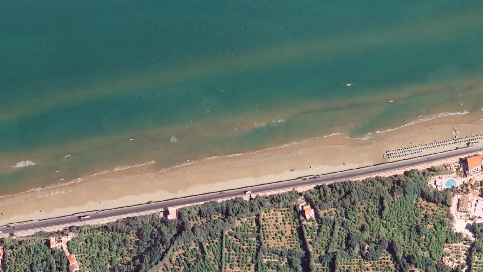 Vue aérienne de Spiaggia di Levante