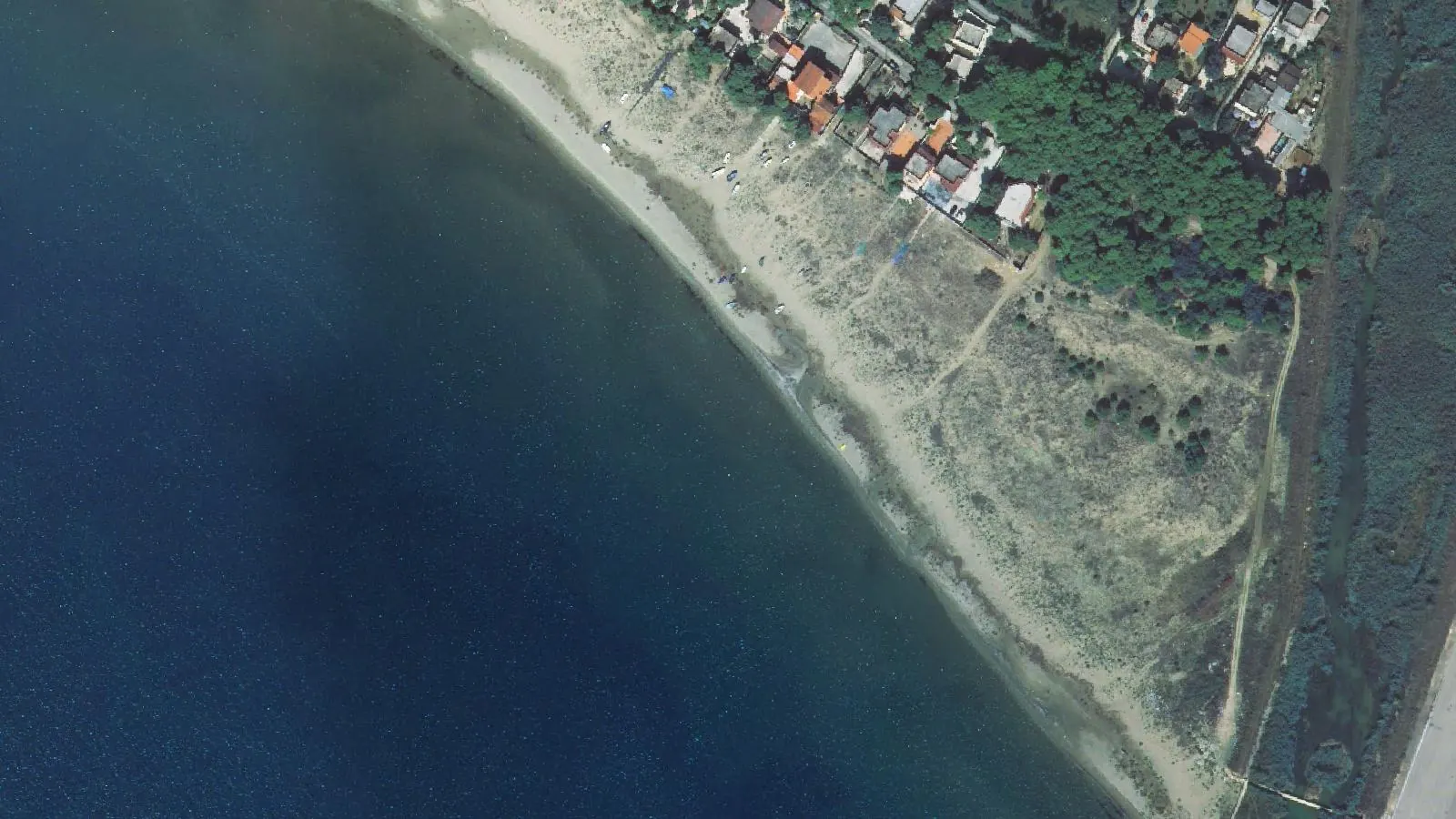 Vue aérienne de Plage de Lido Azzurro