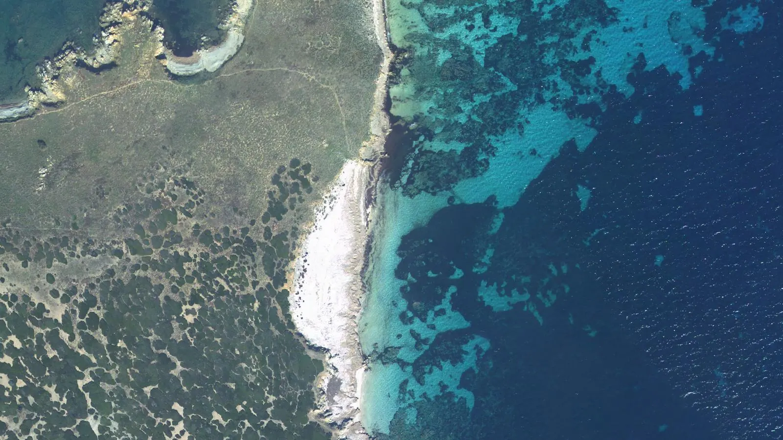 Vista aerea di Spiaggia di Mal di Ventre
