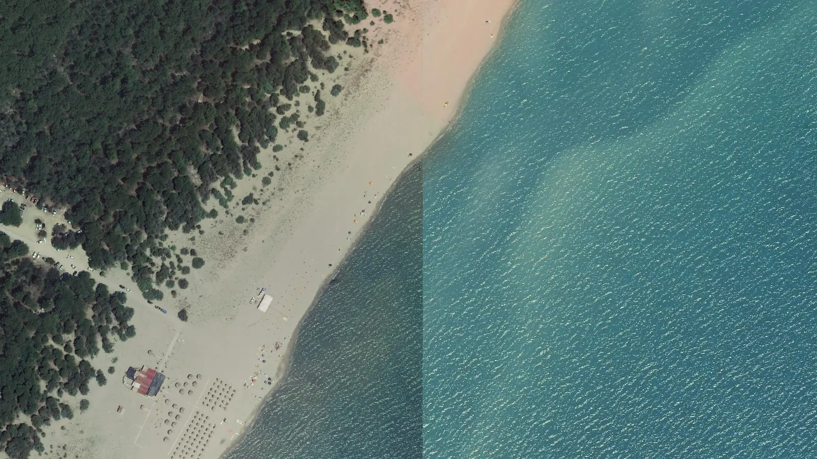Luftbild von Strand von Marina di Pisticci
