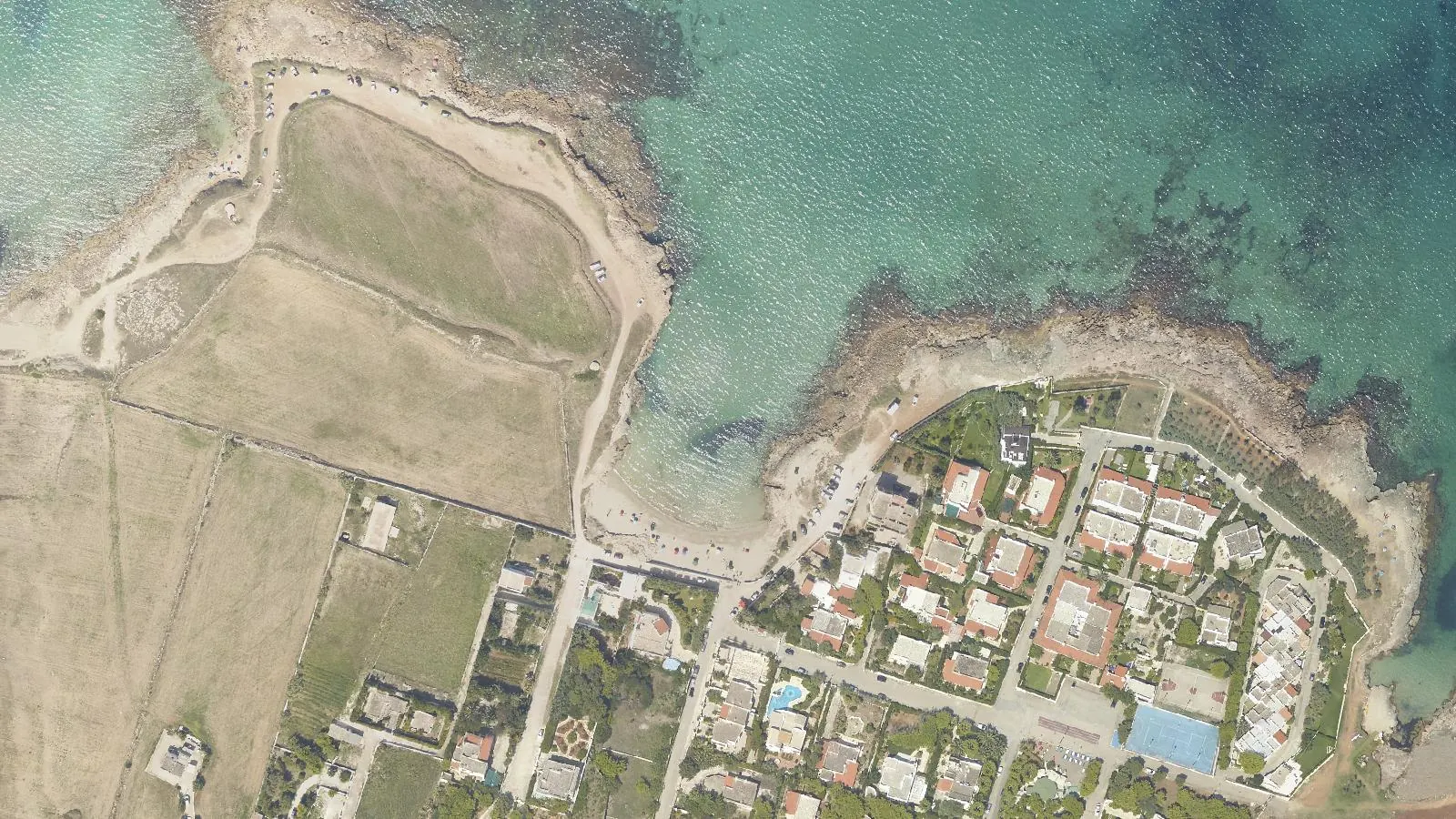 Vue aérienne de Spiaggia di Monticelli