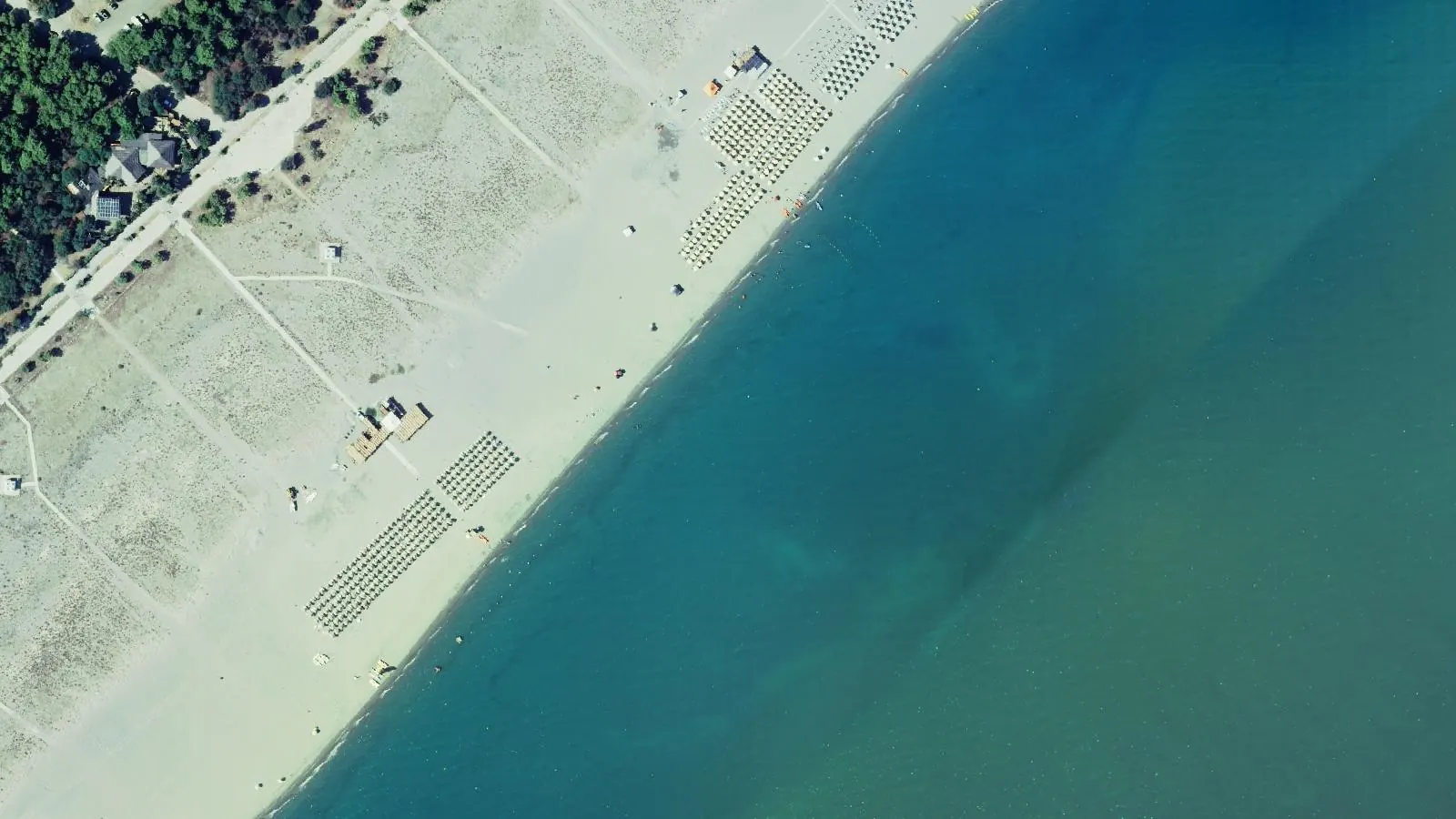 Luftbild von Strand von Nova Siri Scalo