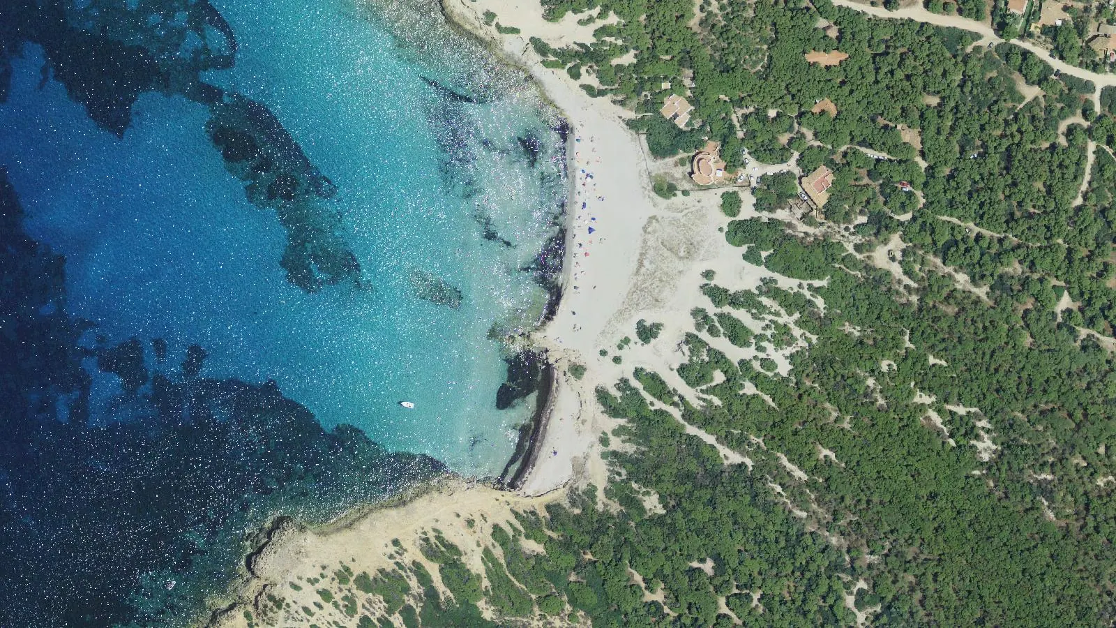 Luftbild von Spiaggia di Porto Pineddu