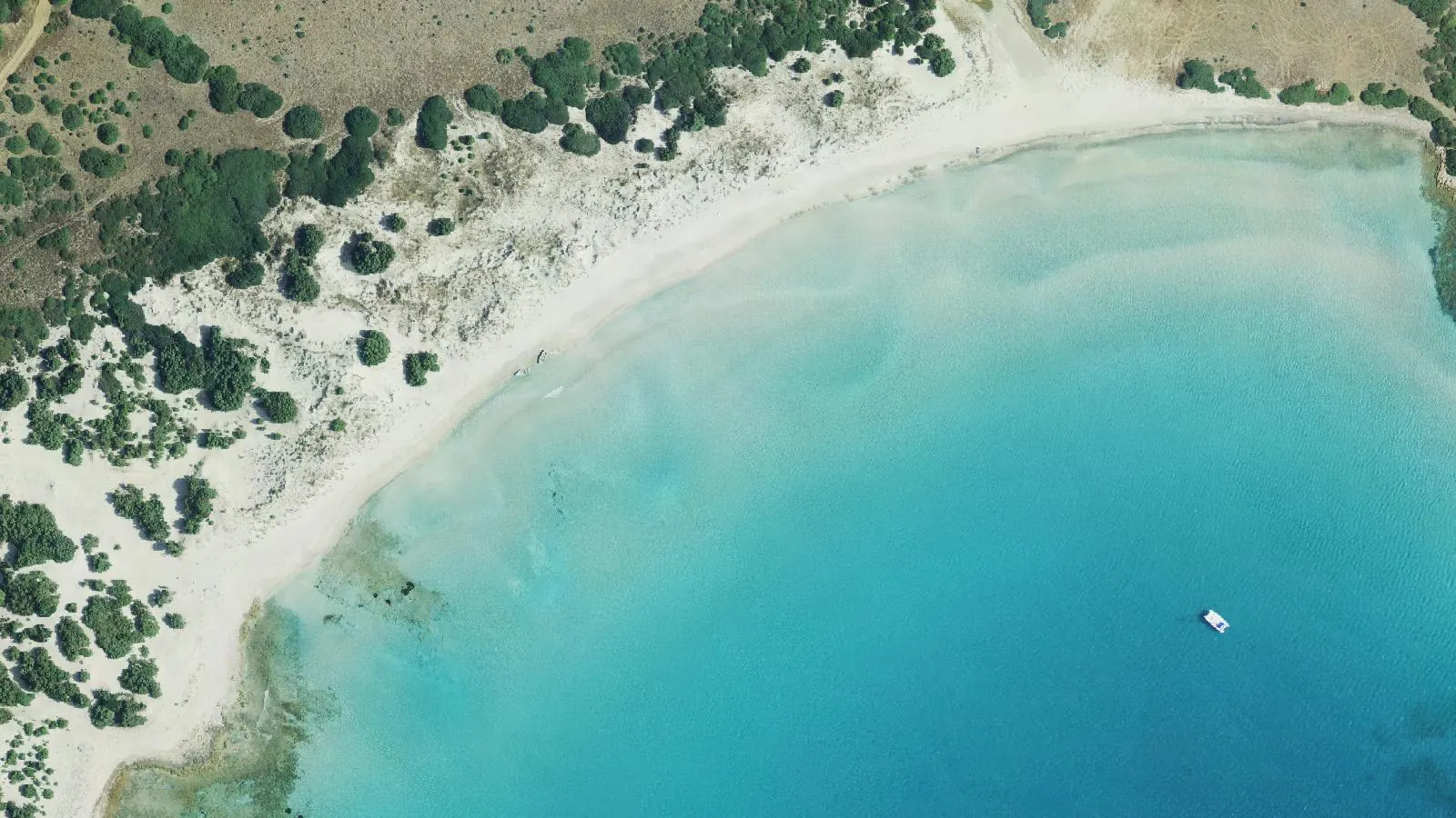 Vista aerea di Spiaggia di Porto Zafferano