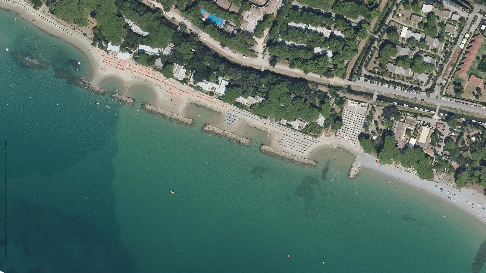 Vista aerea di Spiaggia di Preselle