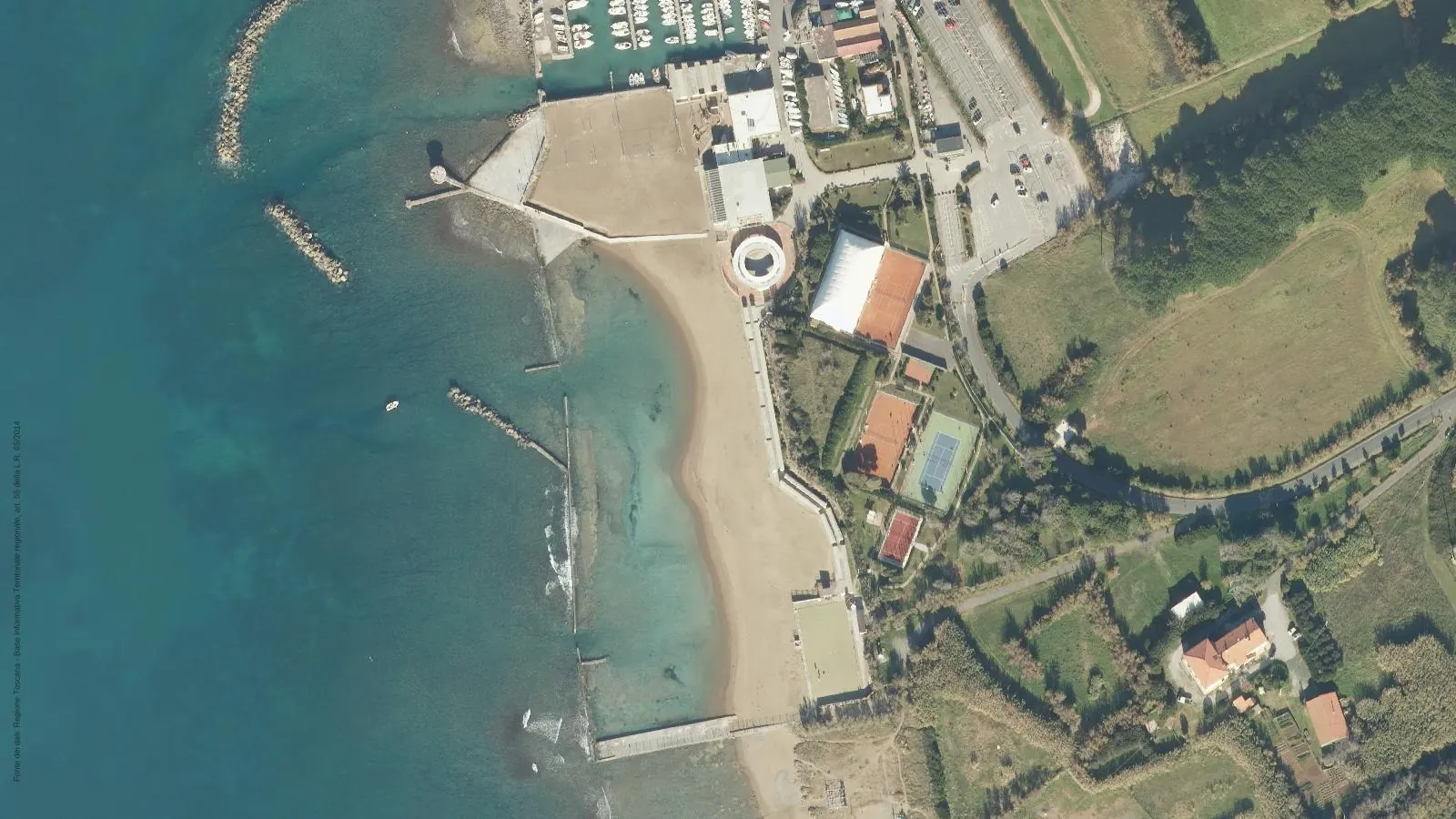 Aerial view of Punta del Lillatro beach