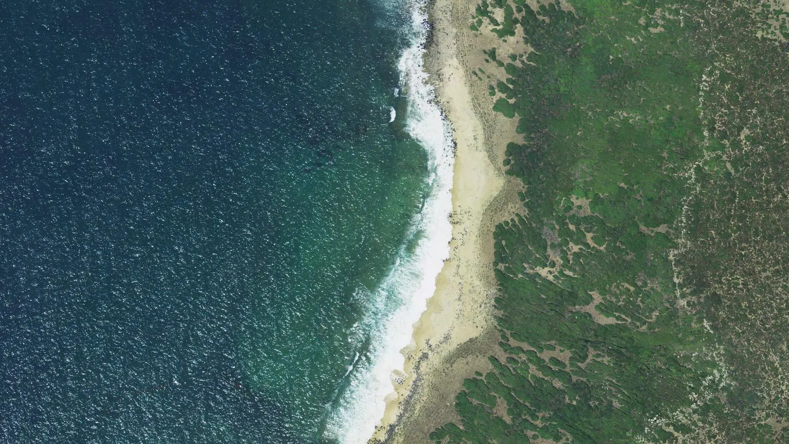 Vista aerea di Spiaggia di Punta Funtanas