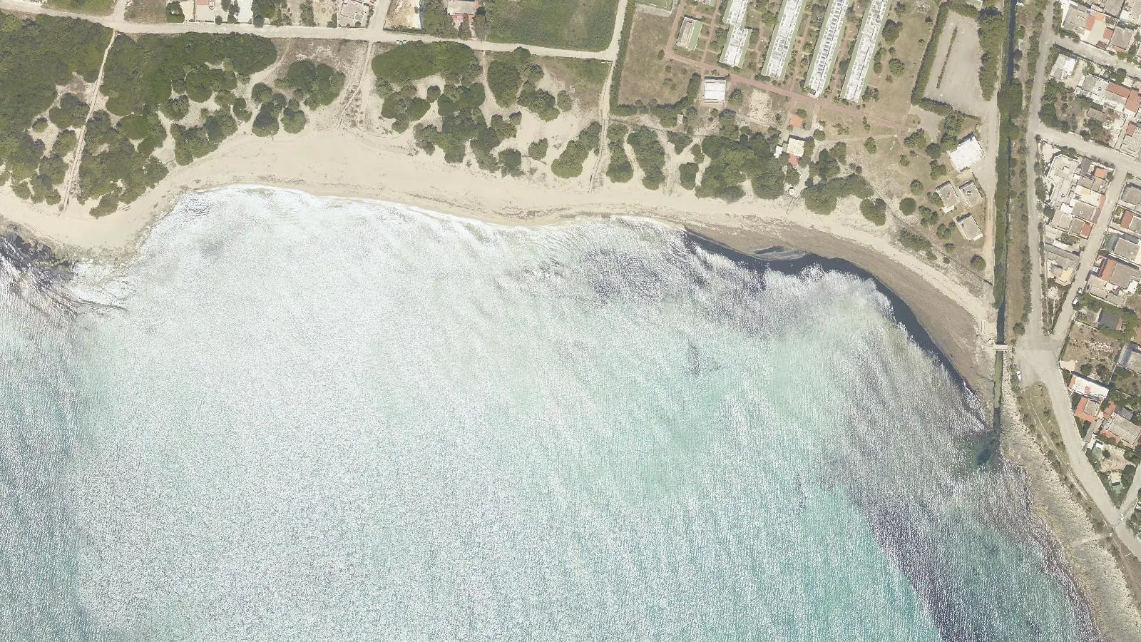 Vue aérienne de Plage de Punta Grossa