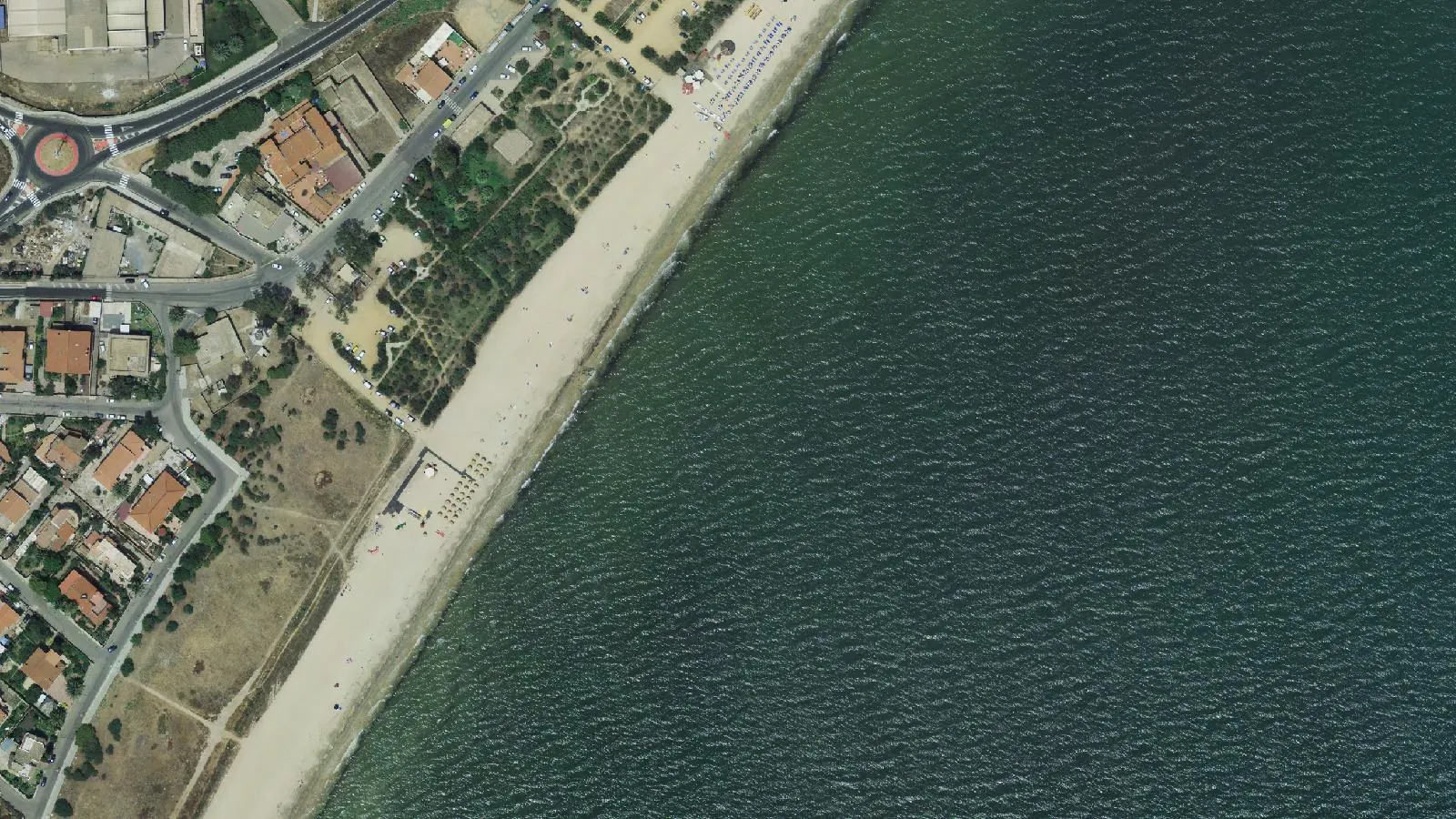 Aerial view of Residenza del Sole beach