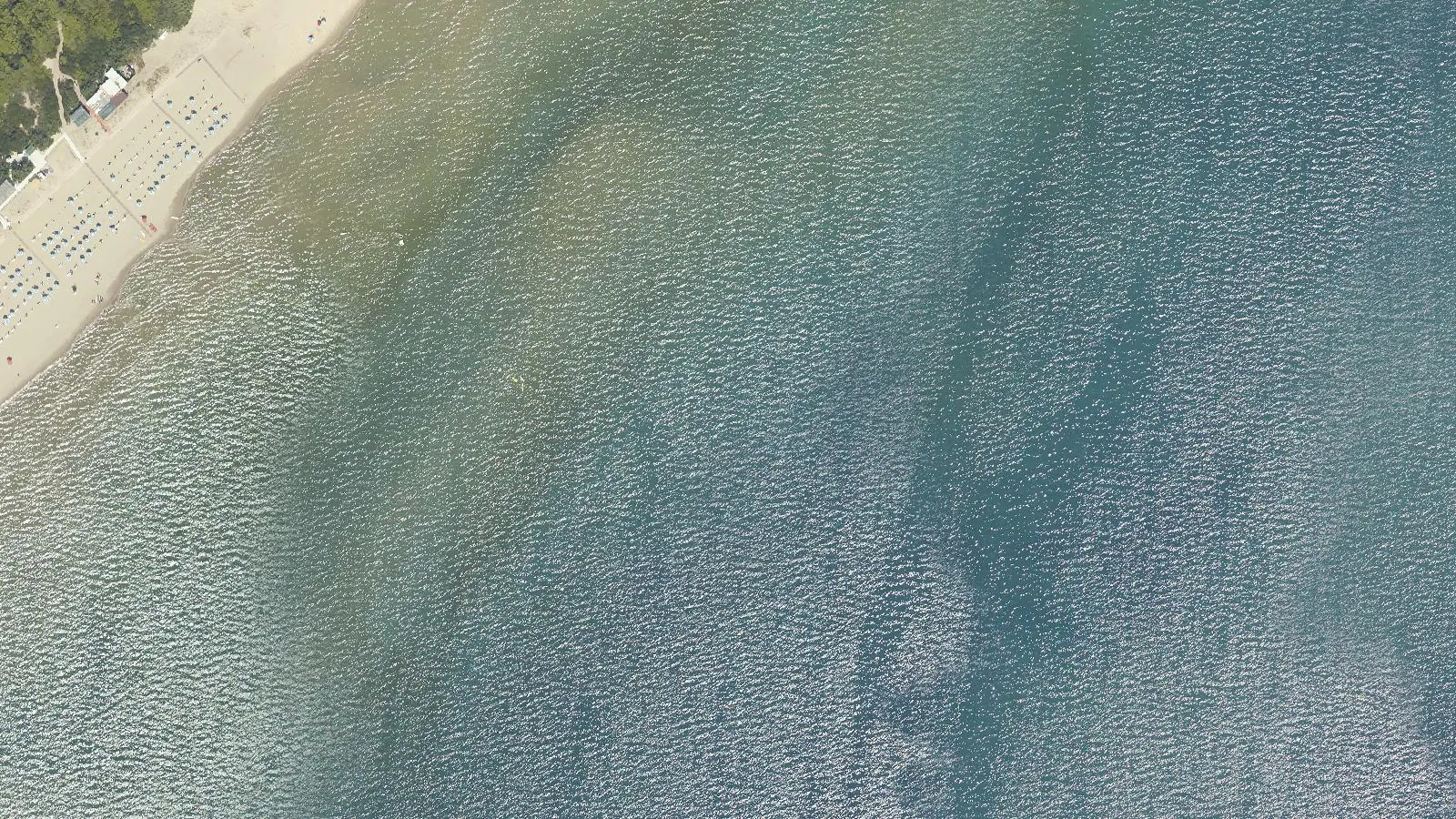 Aerial view of Riva dei Tessali beach
