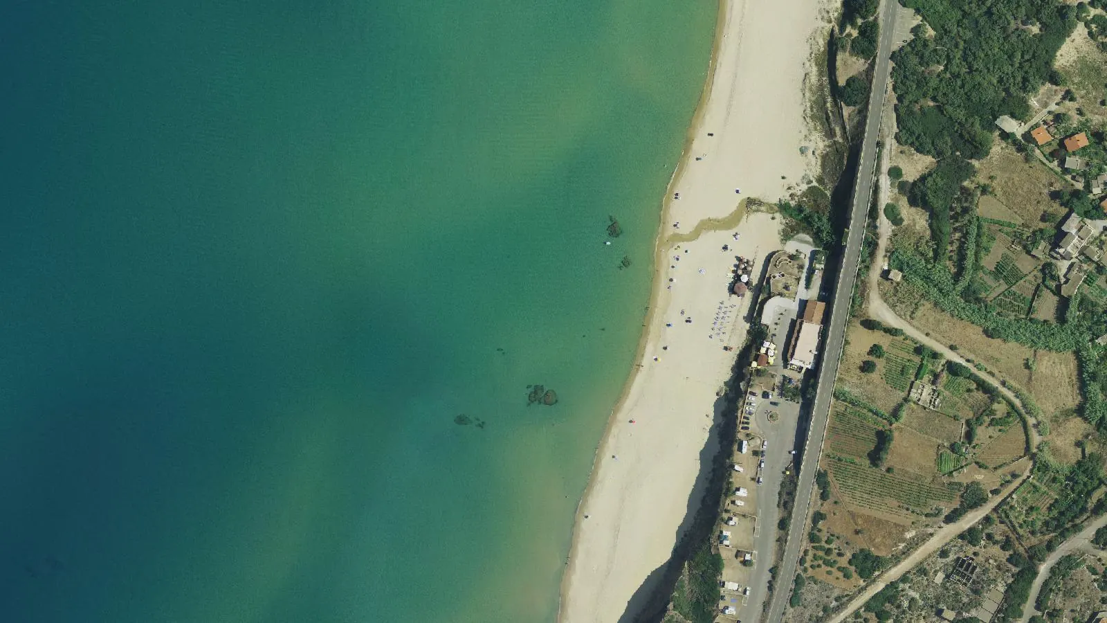 Vista aerea di Spiaggia di San Nicolò