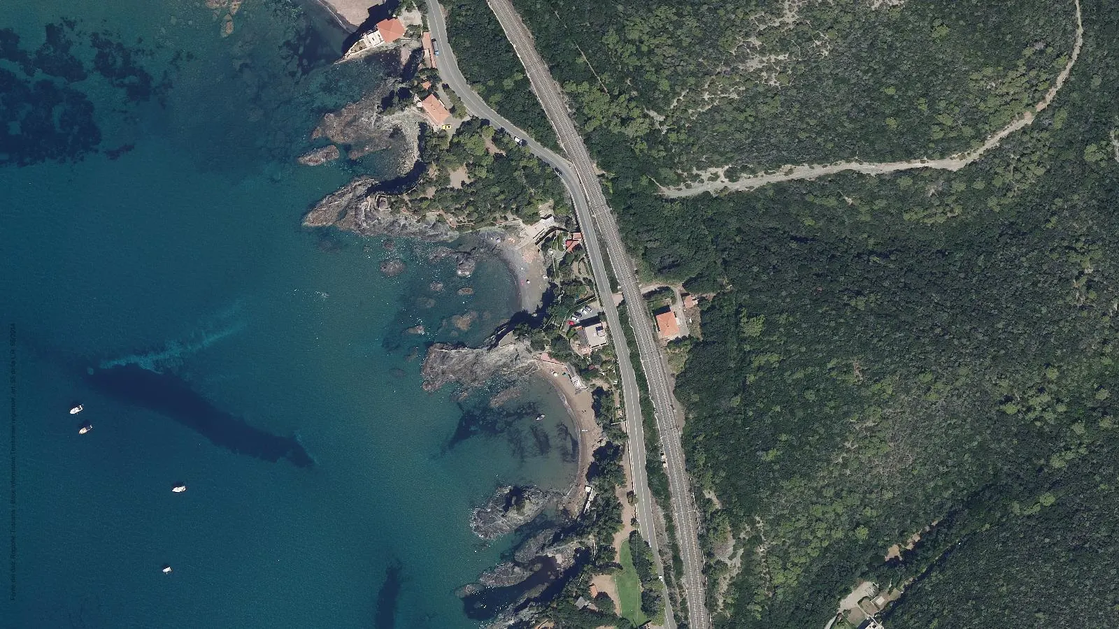 Luftbild von Spiaggia di Santa Lucia