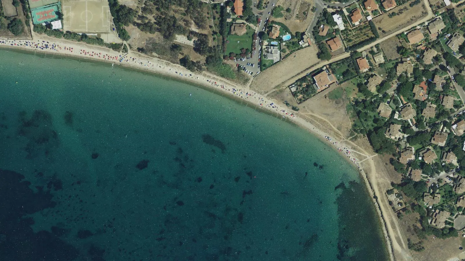Luftbild von Spiaggia di Santa Luria
