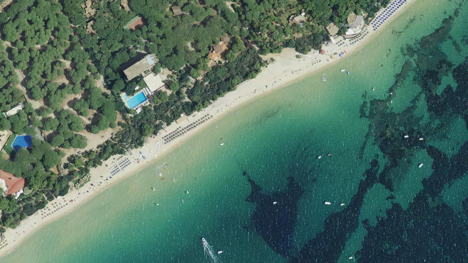 Luftbild von Spiaggia di Santa Margherita di Pula