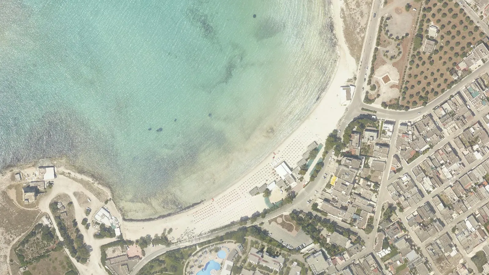 Vue aérienne de Spiaggia di Sant'Isidoro