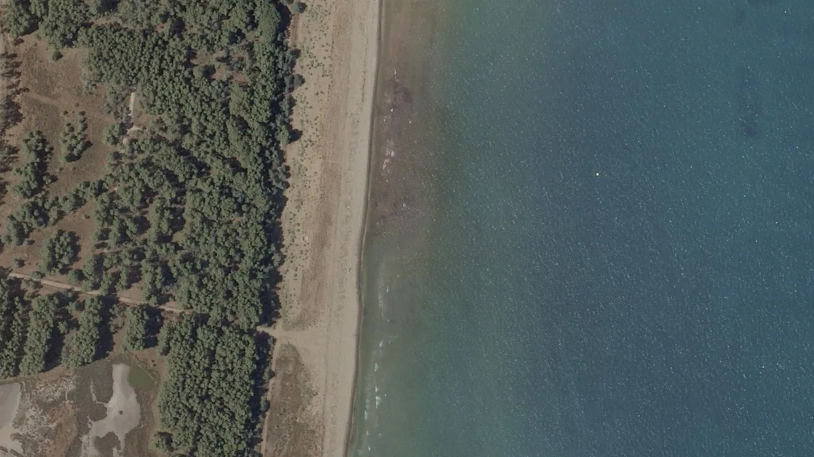 Vue aérienne de Plage de Sciali di Lauro