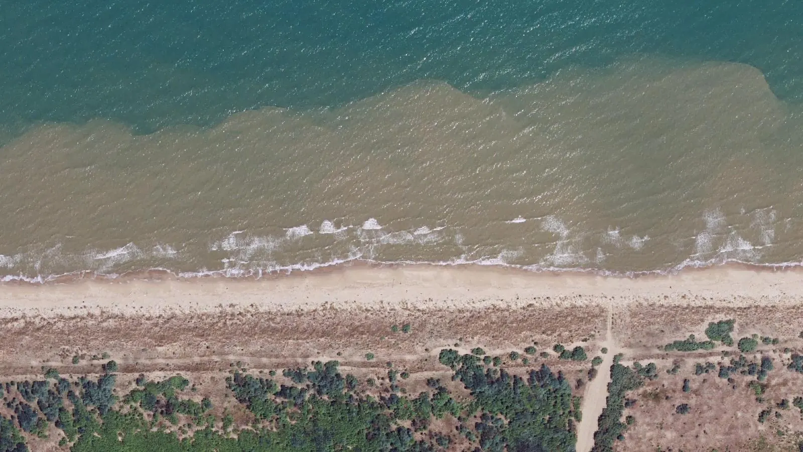 Aerial view of Serracapriola beach
