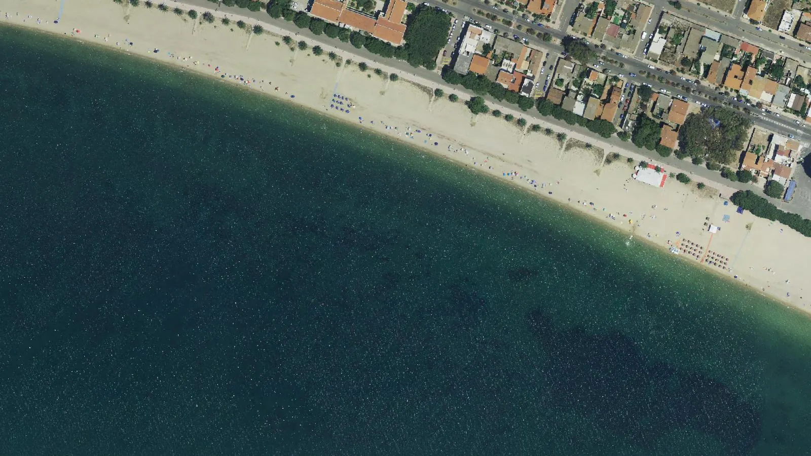 Luftbild von Spiaggia di Torregrande