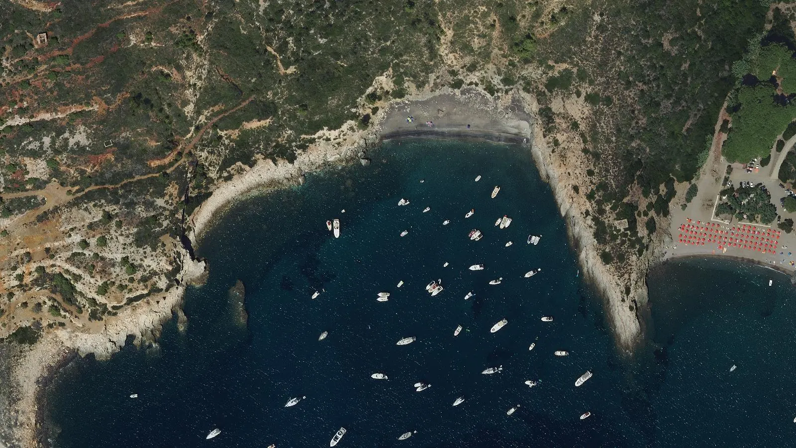 Luftbild von Spiaggia di Vetrangoli