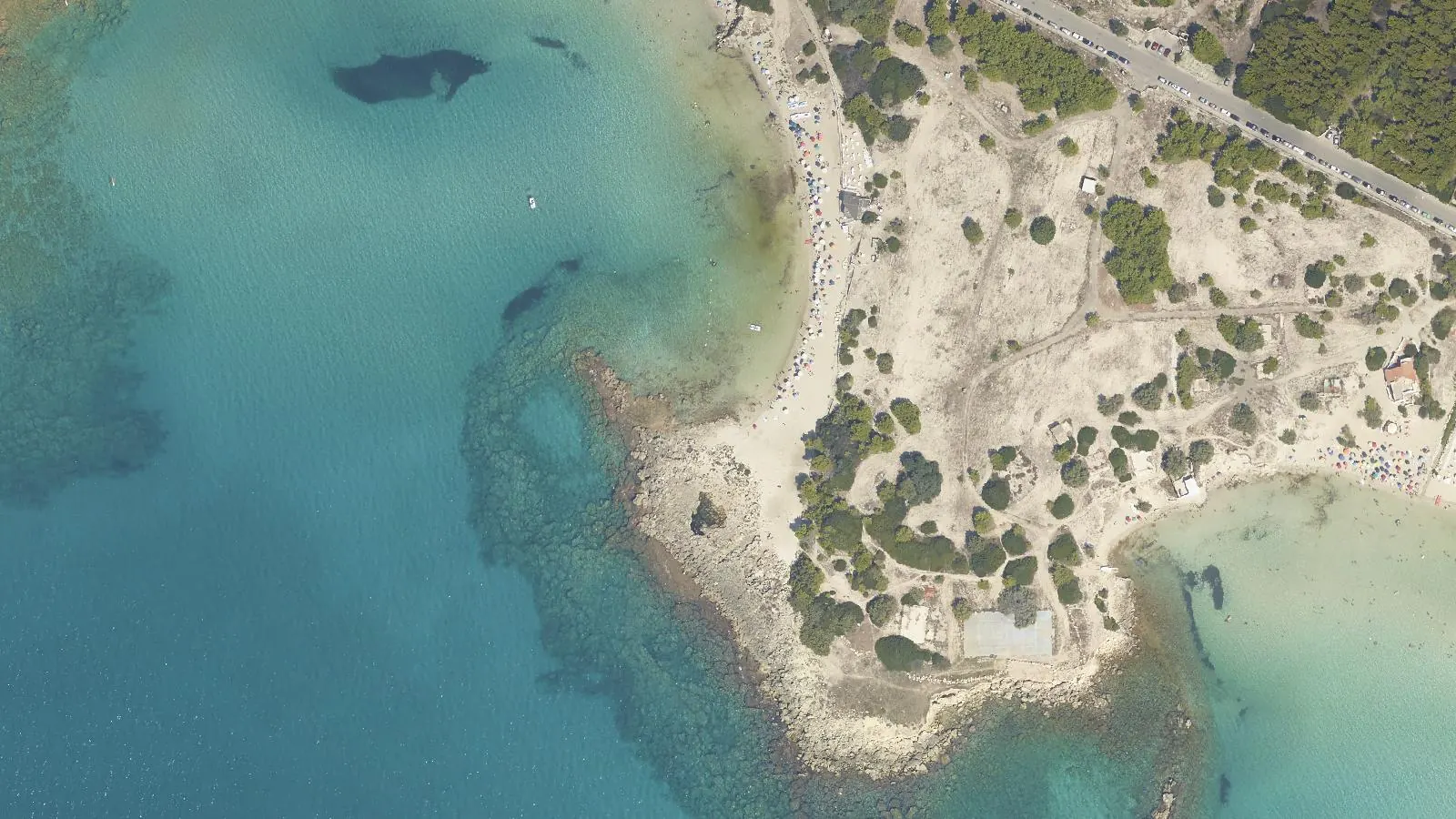 Vue aérienne de Plage de Villaggio residenziale Fatamorgana