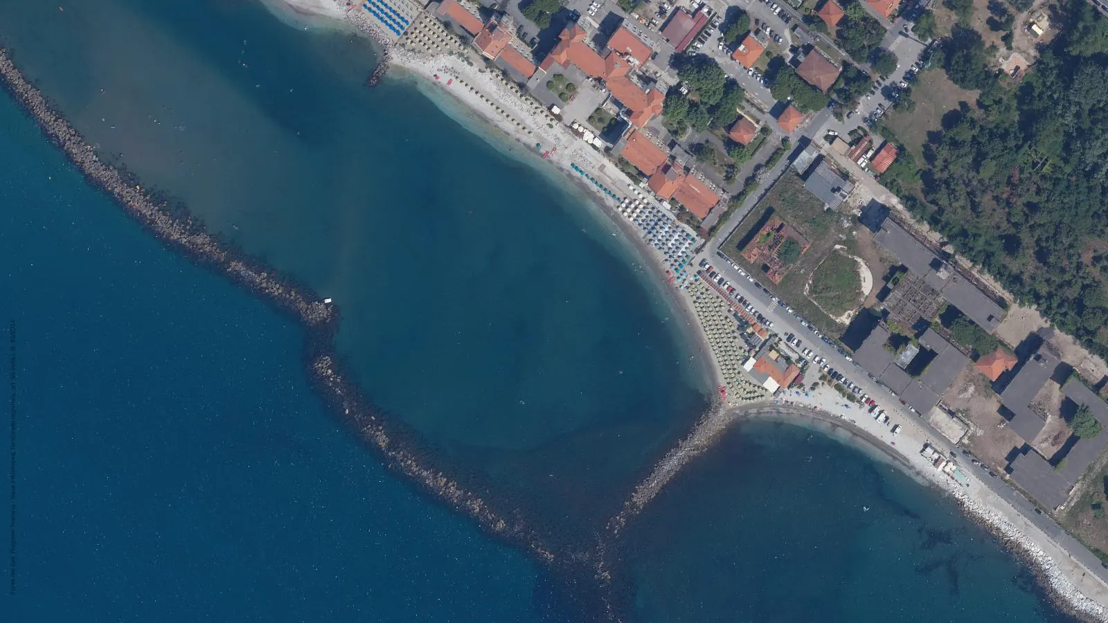 Vue aérienne de Spiaggia Don Carlo Gnoxcchi