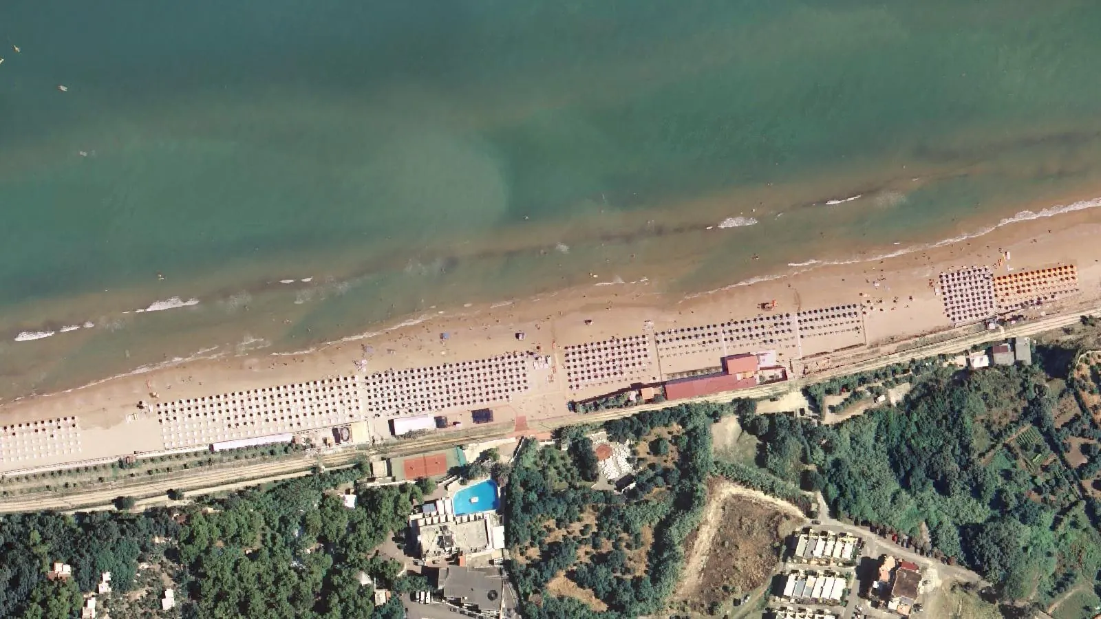 Vue aérienne de Spiaggia Due Pini