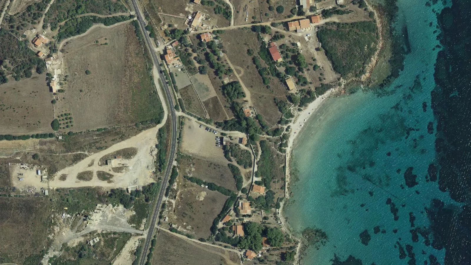 Luftbild von Spiaggia Girin