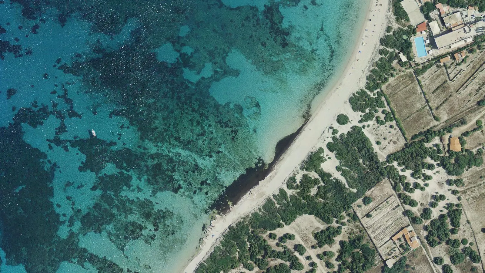 Luftbild von Spiaggia Grande