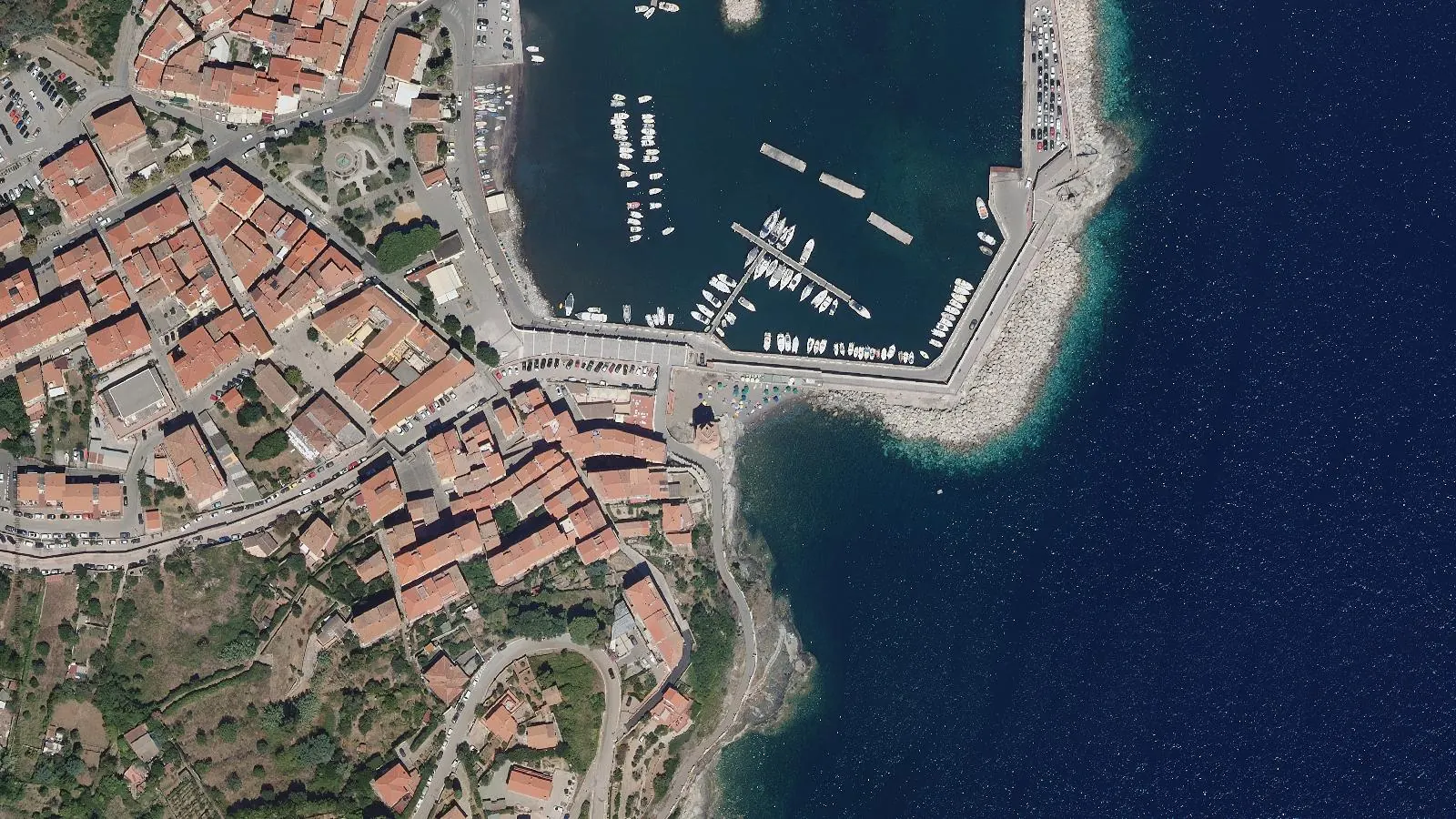 Aerial view of Spiaggia La Torre