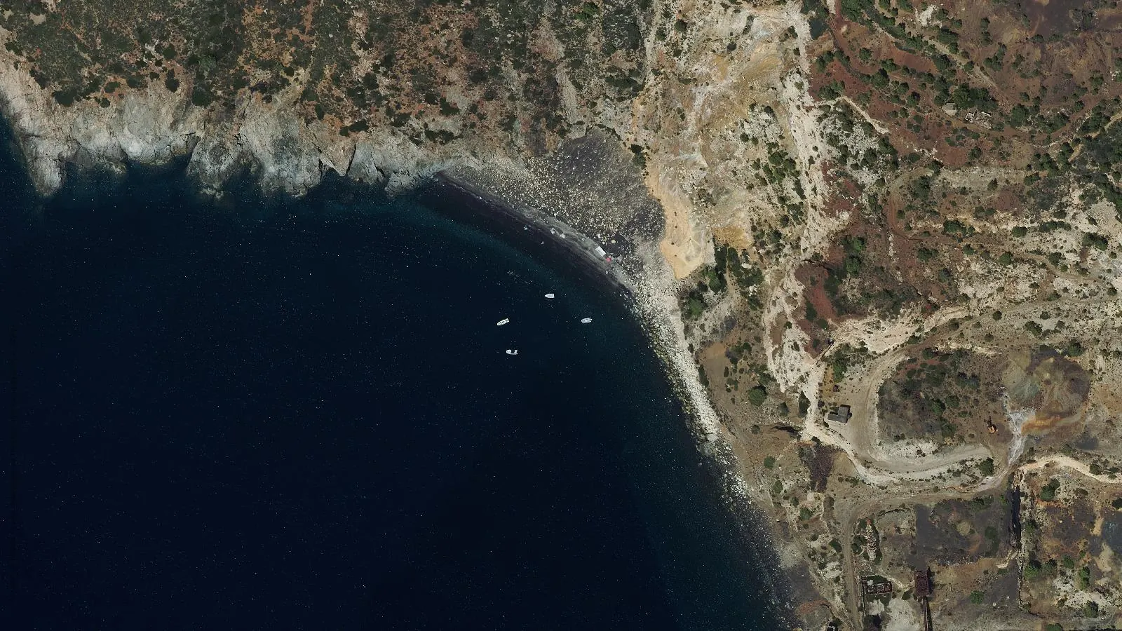 Aerial view of Spiaggia Le Francesche