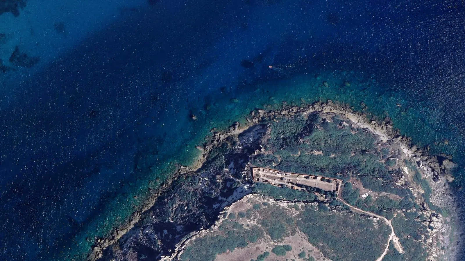 Vue aérienne de Spiaggia le Marinelle