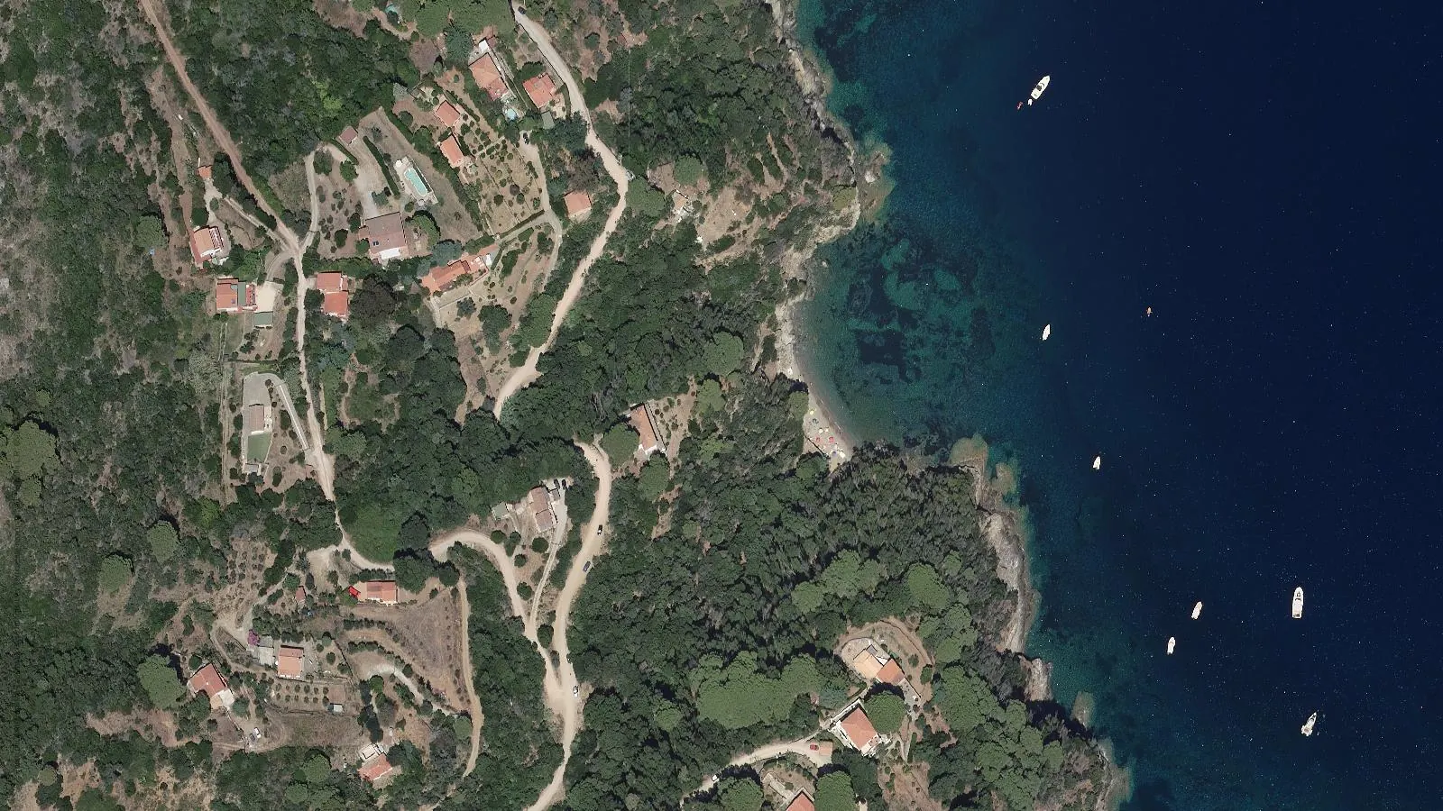 Vista aerea di Spiaggia Luisi d'Angelo