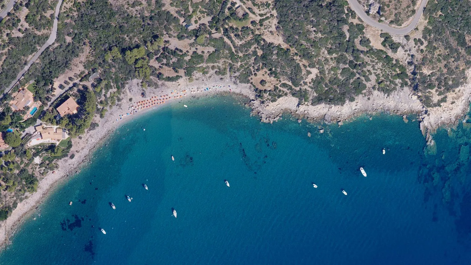Luftbild von Spiaggia Lunga