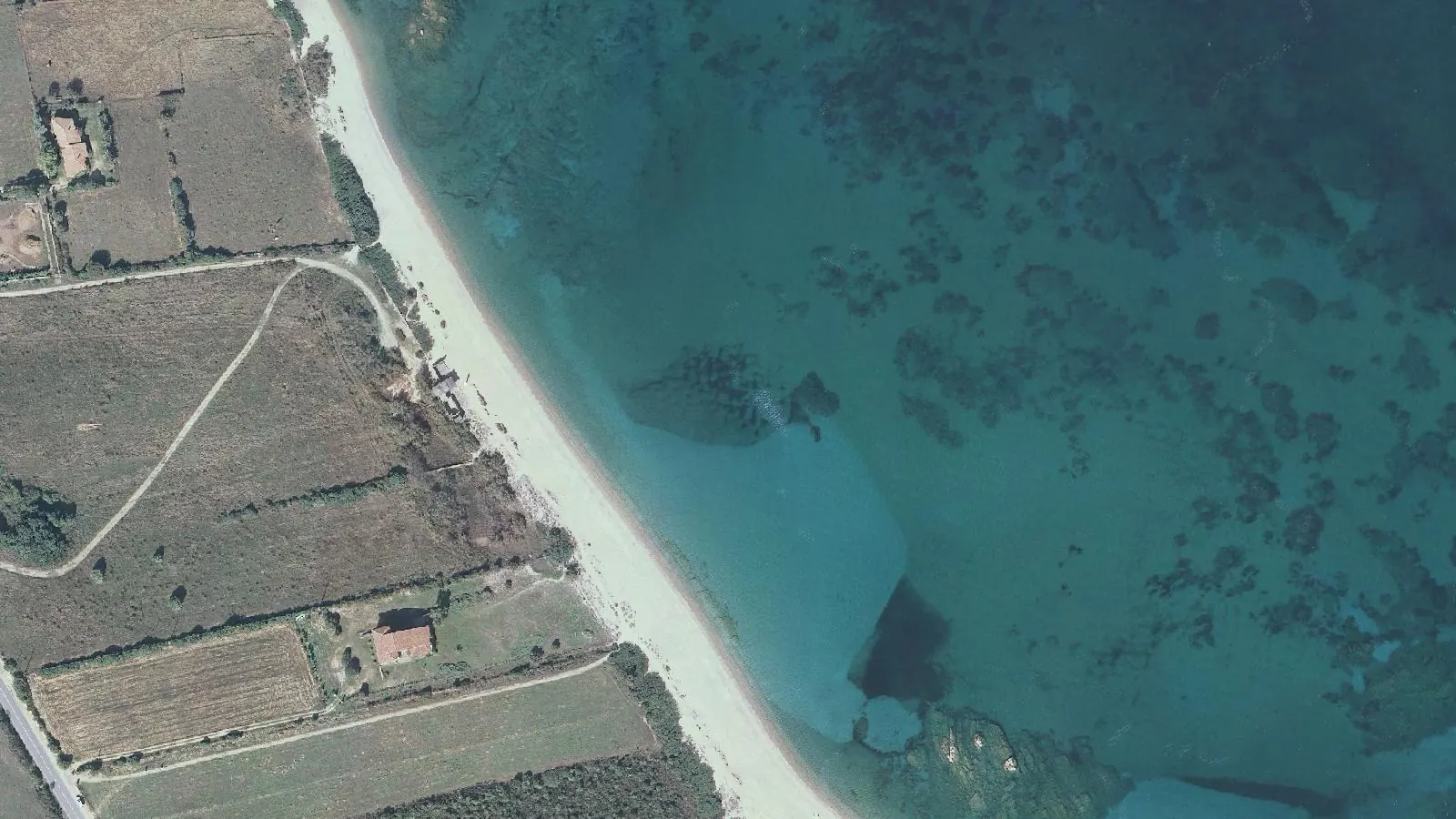 Vue aérienne de Spiaggia Mannena