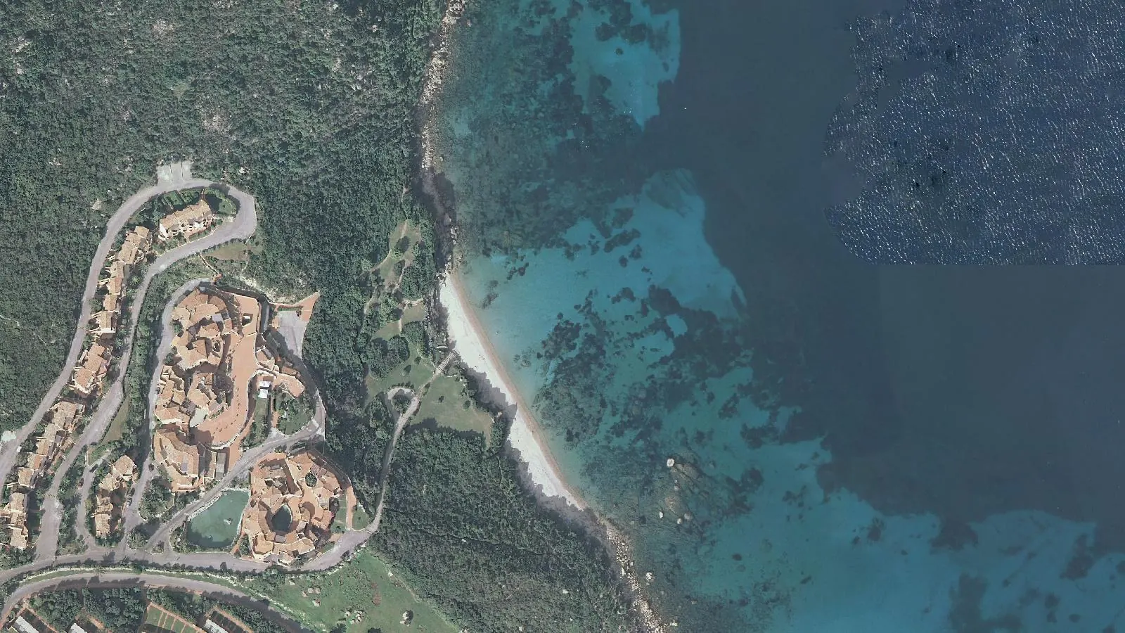 Vista aerea di Spiaggia Marmoratina