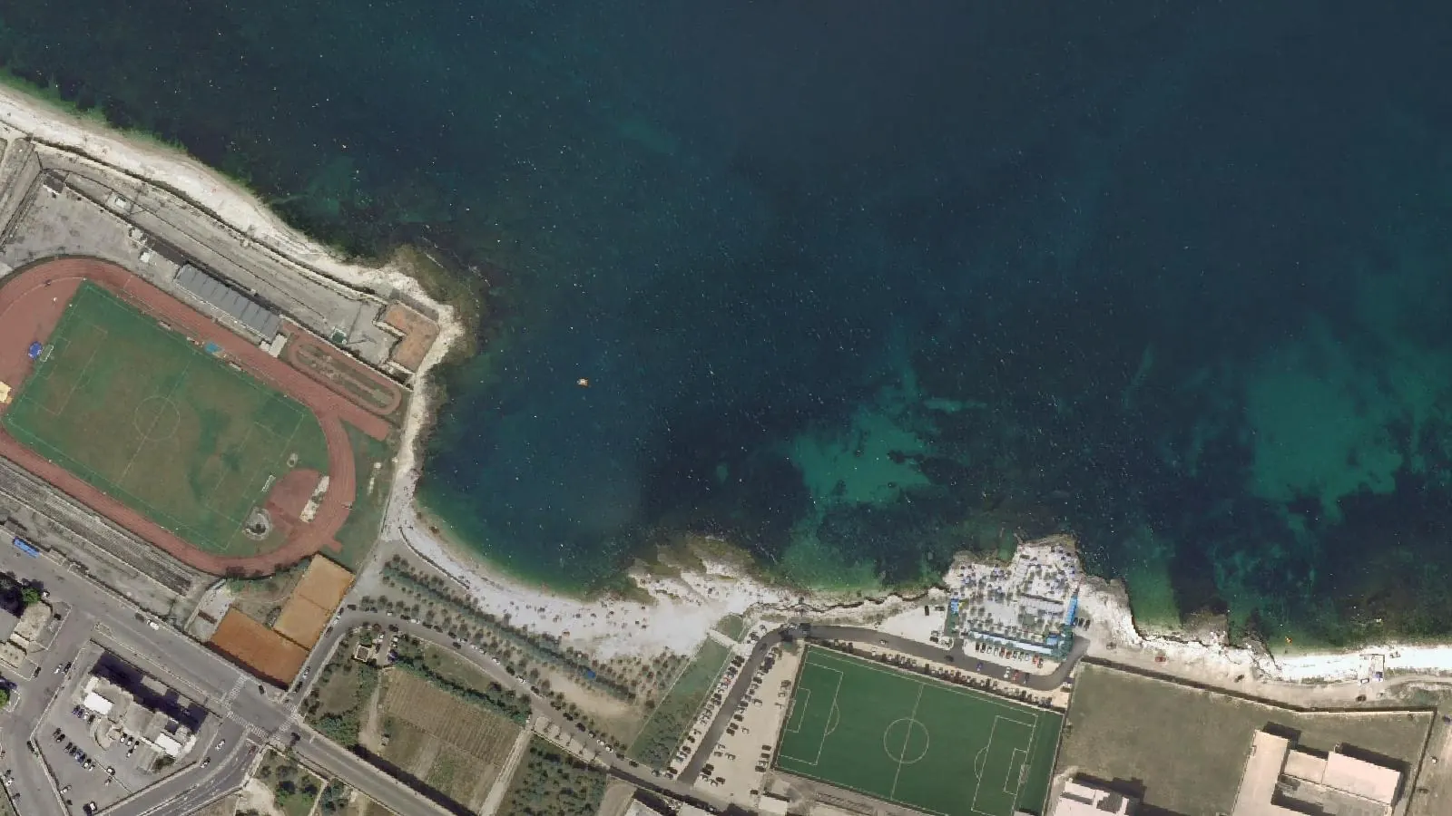 Vue aérienne de Spiaggia Prima Cala
