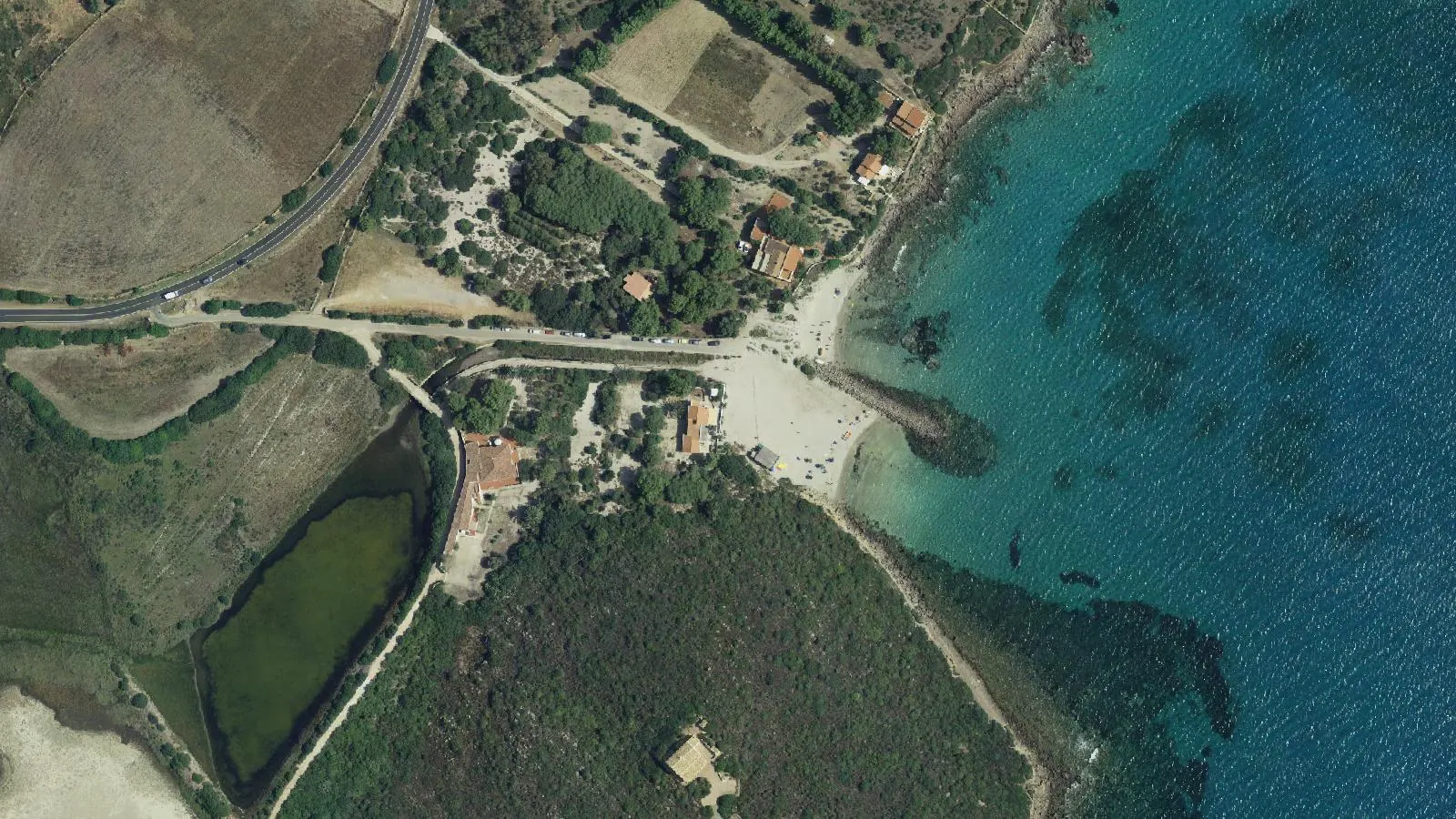 Luftbild von Spiaggia Punta Nera