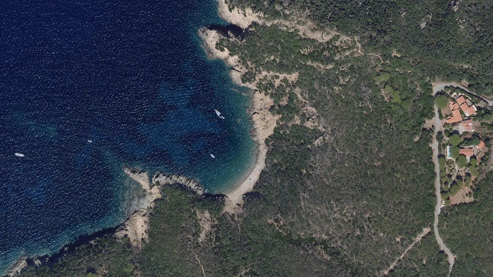 Vista aerea di Spiaggia Ripa Barata