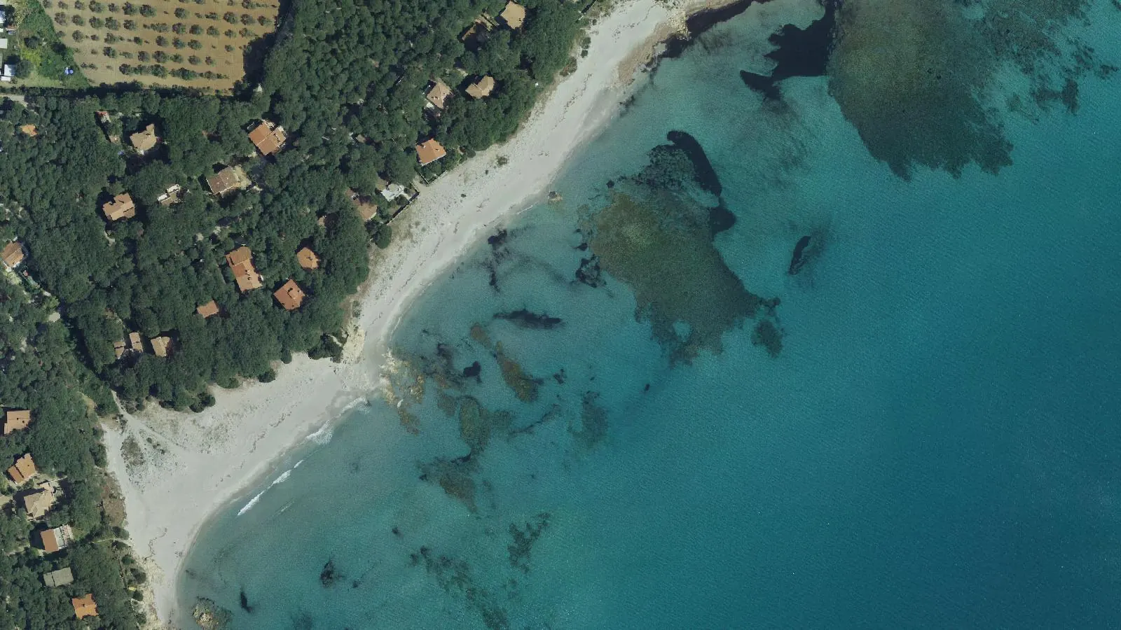 Luftbild von Spiaggia Sa Mattanosa