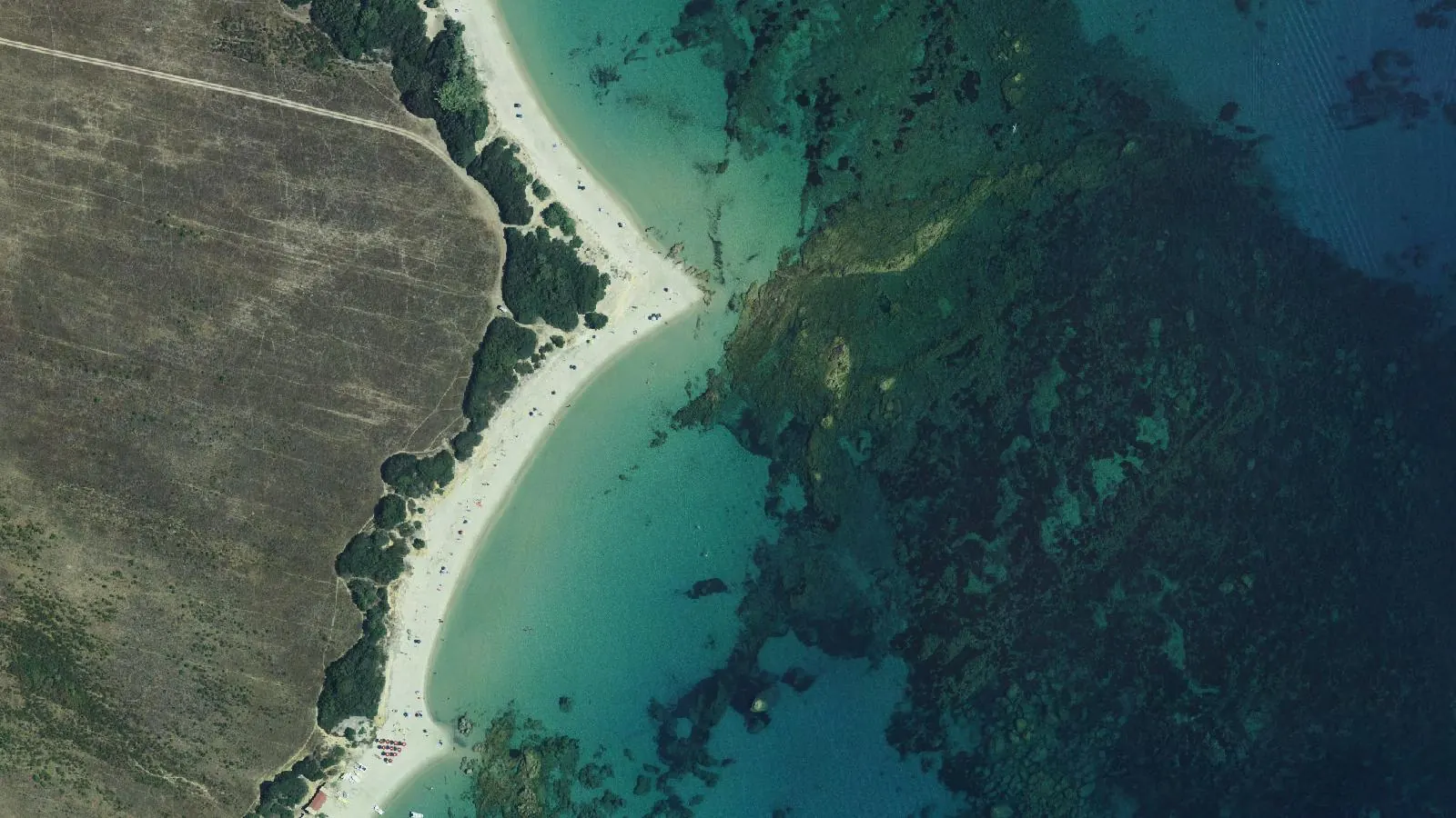 Luftbild von Spiaggia Sant'Elmo