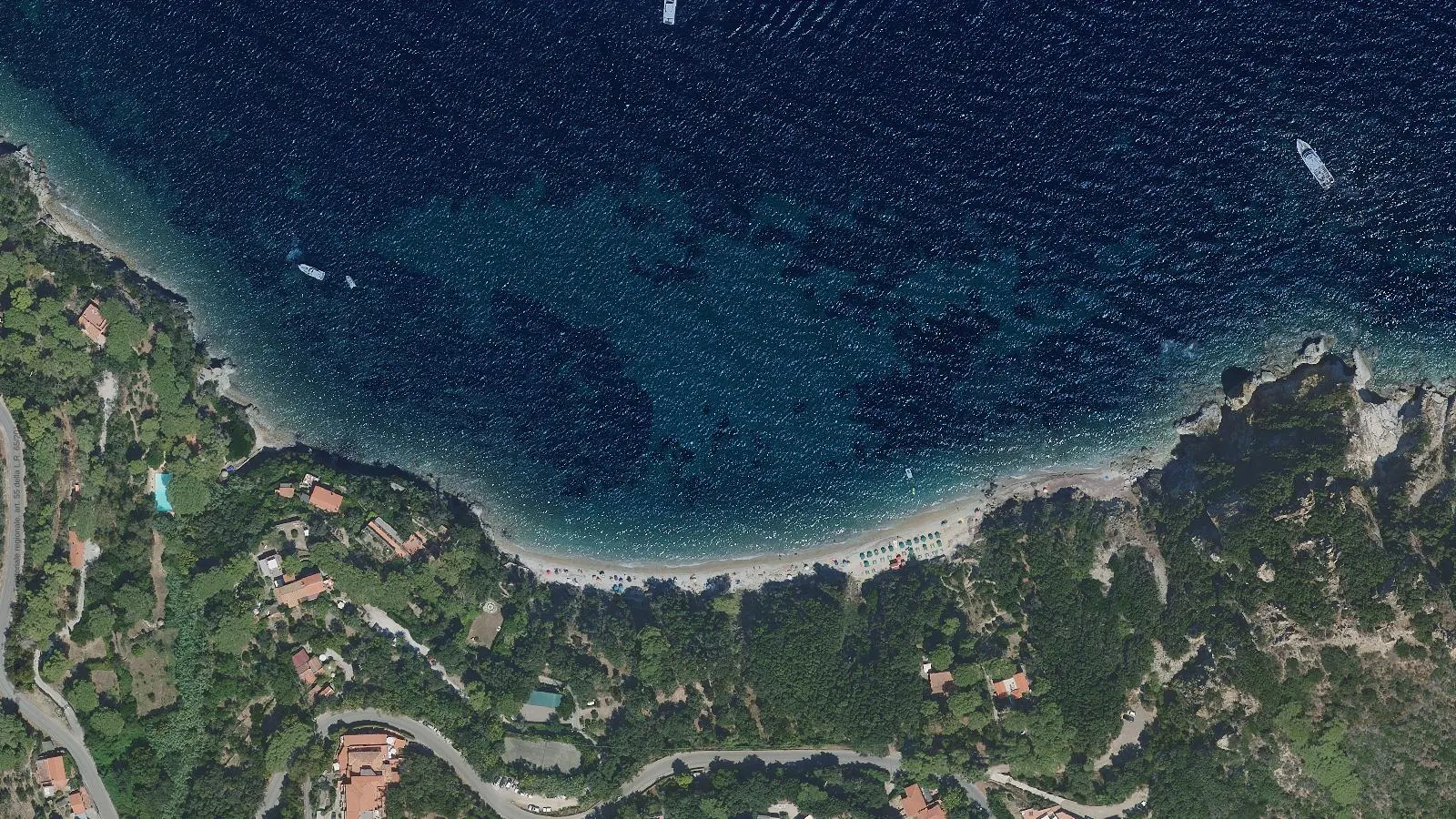 Vista aerea di Spiaggia Seccione