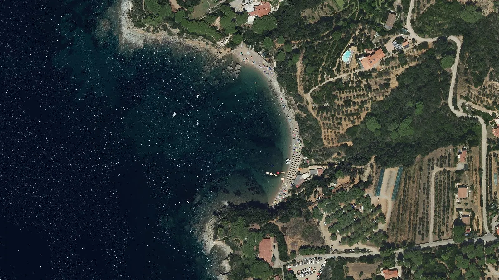 Luftbild von Spiaggia Zuccale