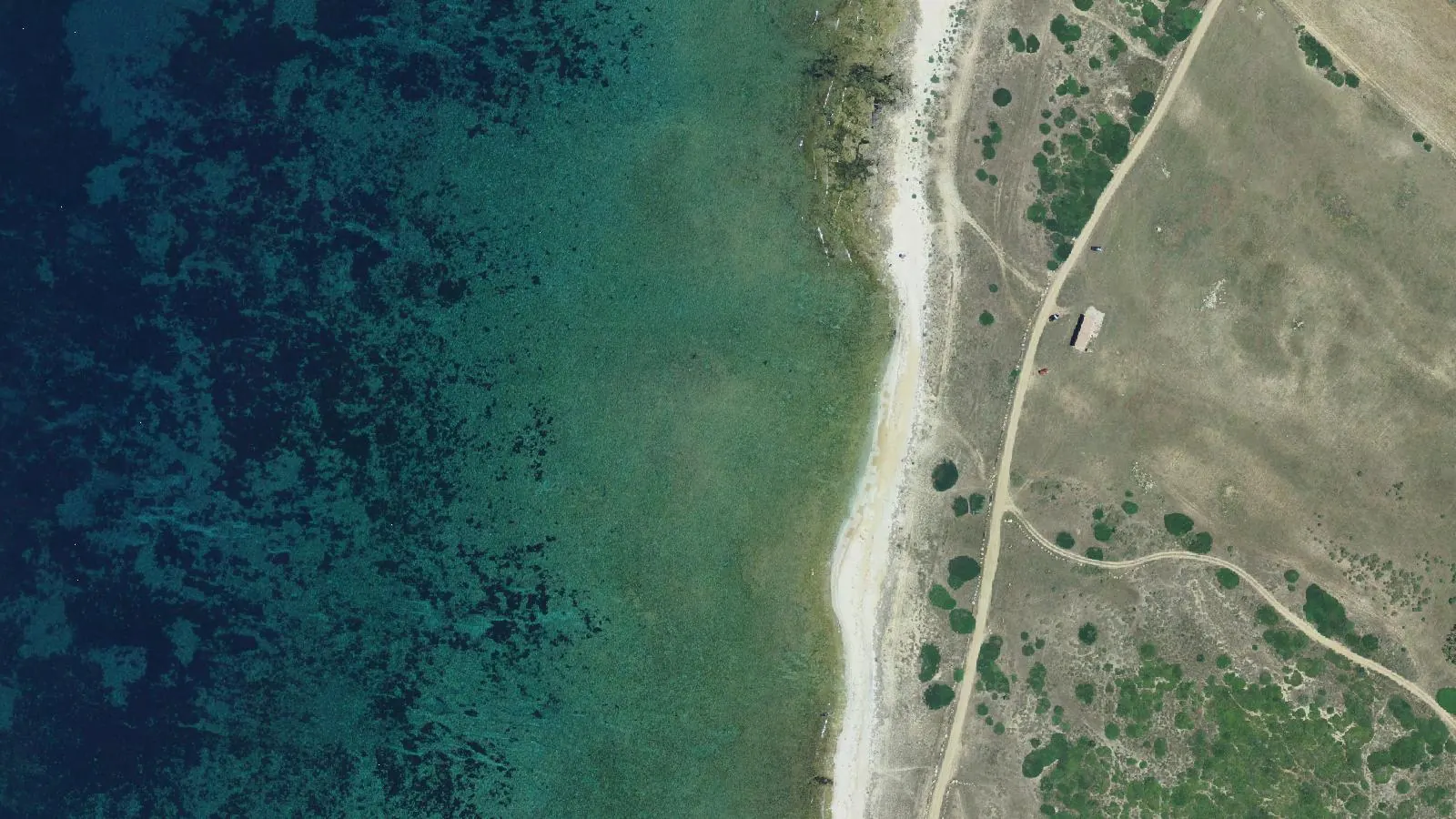 Vista aerea di Su Tzinnibiri